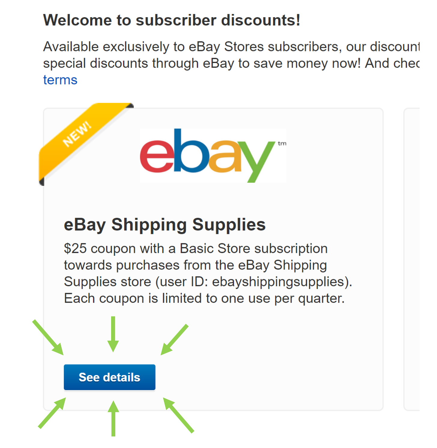 eBay Coupon Details